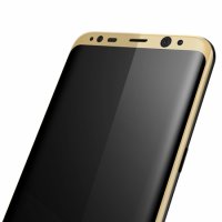 Стъклен протектор за Samsung Galaxy S8+  S8 Plus G955 FullFace златен Gold скрийн протектор, снимка 4 - Фолия, протектори - 19503615