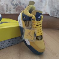 Nike Air Jordan Retro 4 Yellow Lightning Кецове Обувки Маратонки Нови Дамски Размер 39 Номер , снимка 13 - Кецове - 38604246
