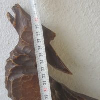 Голяма 42 см дървена фигура с барометър, пано, снимка 5 - Пана - 31482287