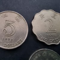 Монети. Хонг Конг. Хонг Конг долар. 5 бр., снимка 3 - Нумизматика и бонистика - 37772920
