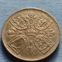Монета 5 шилинга 1953г. Великобритания Коронацията на Елизабет втора 40426, снимка 1 - Нумизматика и бонистика - 42711890