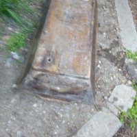 Старо дървено корито с метален обков неръждавейка, снимка 6 - Антикварни и старинни предмети - 36679317