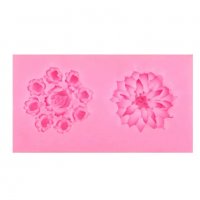 2 цветя цвете Хризантема и розички силиконов молд форма фондан украса декор , снимка 3 - Форми - 38327172