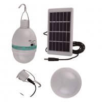 ЛЕД соларна крушка с презаредима батерия, кука и соларен панел, снимка 3 - Лед осветление - 29465037