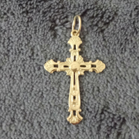 Златно кръстче 14К, снимка 2 - Колиета, медальони, синджири - 44683160