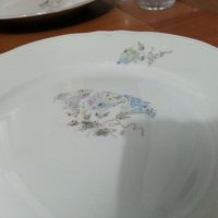 Стар български порцелан чинии плитки, снимка 2 - Антикварни и старинни предмети - 35031295