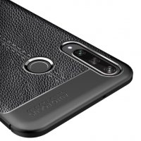 Huawei Y6p - Луксозен Кожен Кейс Гръб AF, снимка 1 - Калъфи, кейсове - 29464252