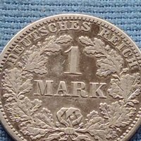 Сребърна монета 0.900 проба 1 марка 1876г. Германска империя Вилхелм първи 39625, снимка 1 - Нумизматика и бонистика - 42752295