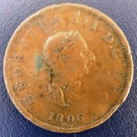 Монета Великобритания - 1 Пени 1806 г. Крал Джордж III, снимка 2 - Нумизматика и бонистика - 31741459