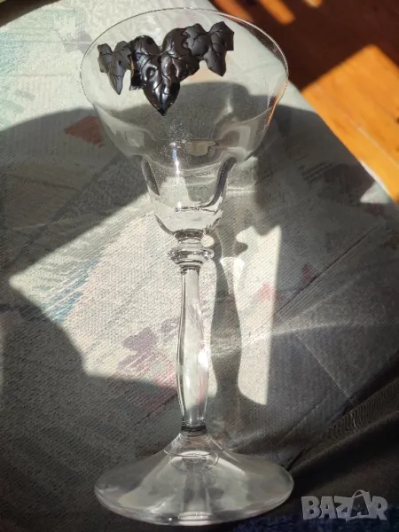 луксозна чаша /свещник Bohemia със сребърно покритие, снимка 1