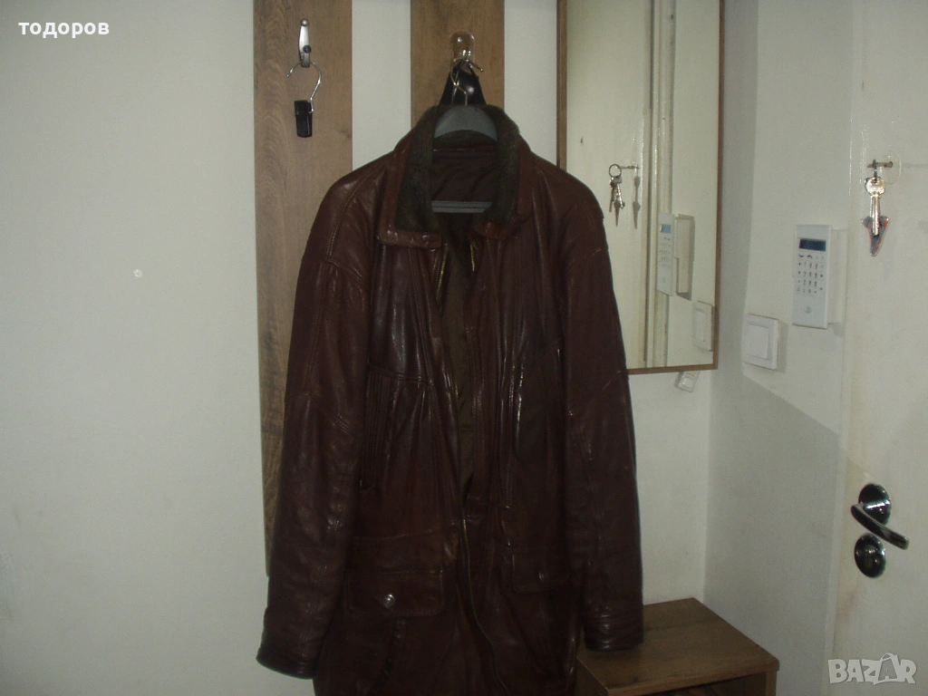 мъжки балтон и кожено палто лицева кожа, снимка 1