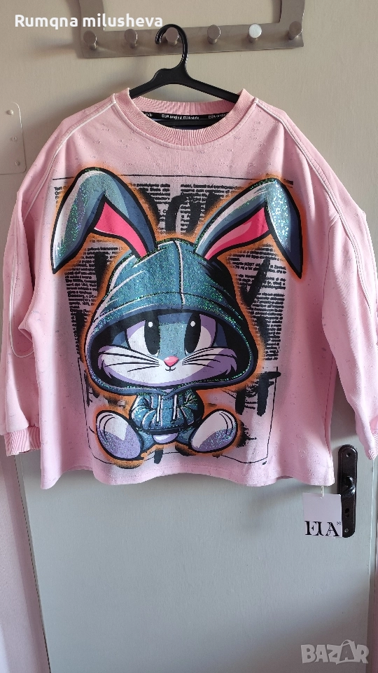 Дизайнерска блуза голям размер, снимка 1