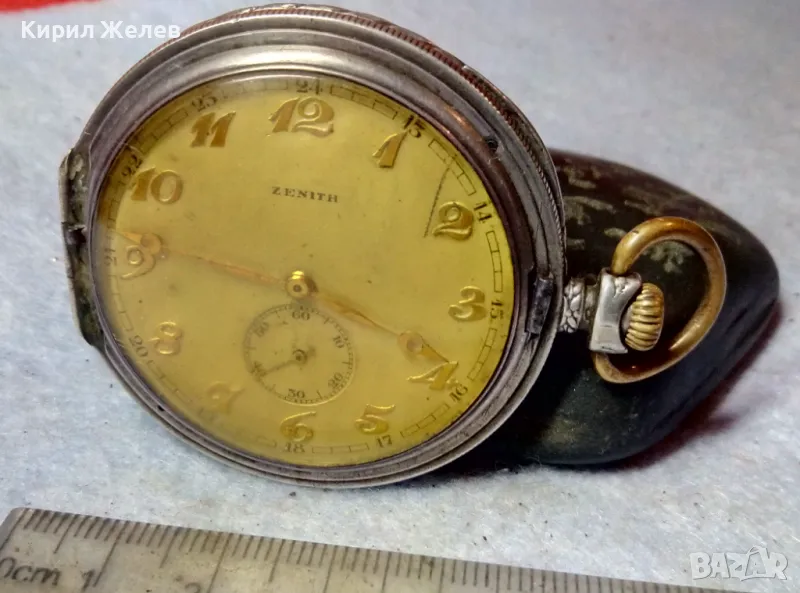 ZENITH Стар КОЛЕКЦИОНЕРСКИ ШВЕЙЦАРСКИ СРЕБЪРЕН ДЖОБЕН ЧАСОВНИК ЗЕНИТ СРЕБРО 800 Рядък МОДЕЛ 49660, снимка 1