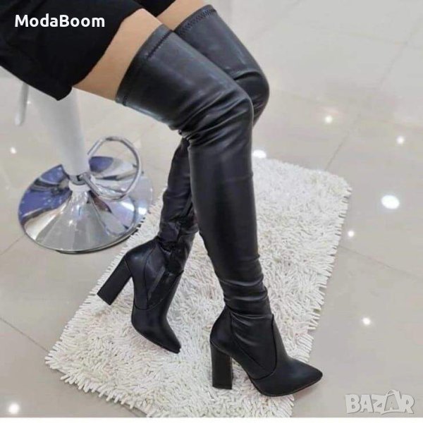 Кожени чизми на ток , снимка 1