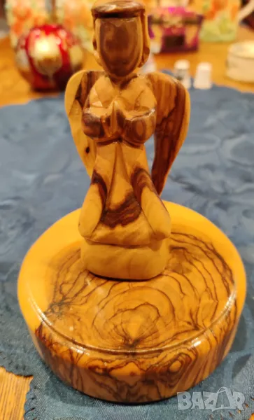 Кутия за писма.Дървен ангел, снимка 1