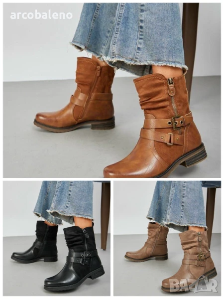 Дамски рокерски боти, 3цвята , снимка 1