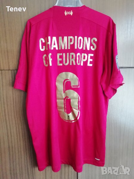 Liverpool Champions of Europe 2019 New Balance оригинална тениска фланелка Ливърпул XL , снимка 1