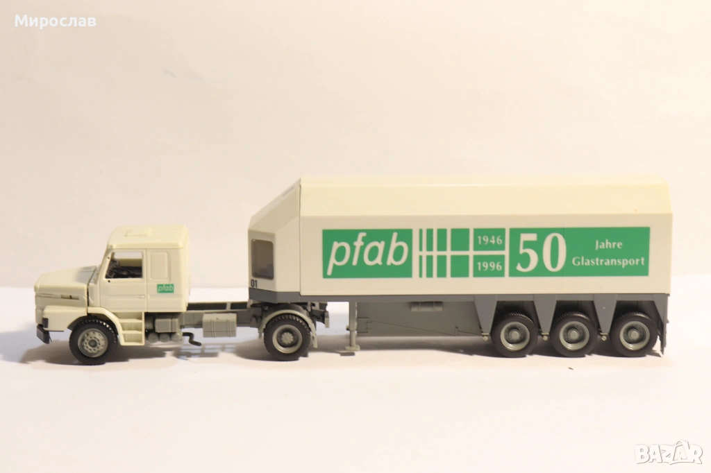 HERPA H0 1/87 SCANIA КАМИОН МОДЕЛ ТРАНСПОРТ НА СТЪКЛО, снимка 1
