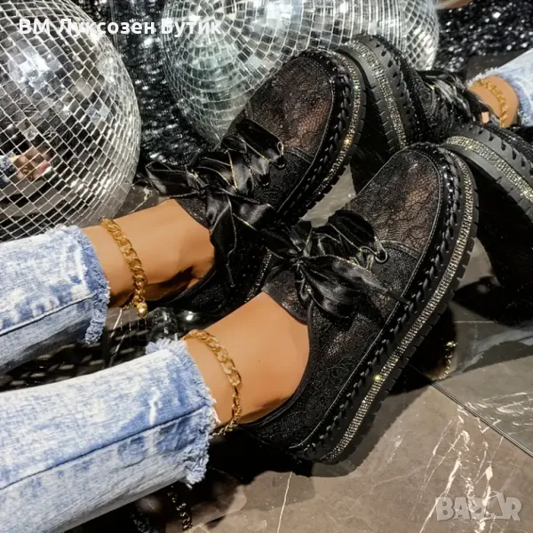 👠✨ Луксозни дамски обувки с мрежа и панделка – създадени за лятото! ✨👠, снимка 1