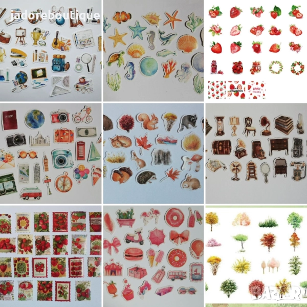 Скрапбук стикери за декорация планер 23 бр /комплект - различни видове, снимка 1