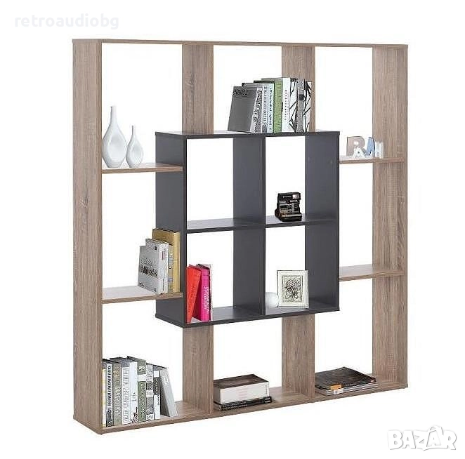  Етажерка БРОДИ сонома - сив, снимка 1