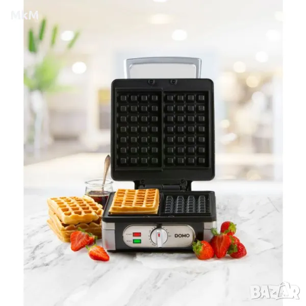 Гофретник DOMO, 1400W Машина за гофрети Domo DO9149W, Регулируема температура, снимка 1
