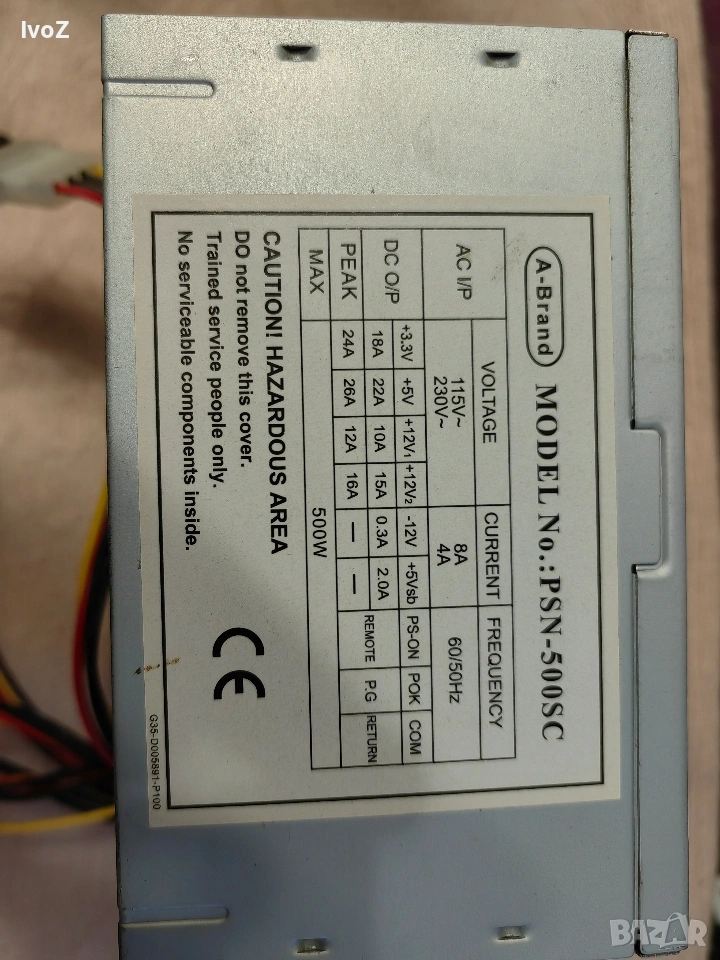 Продавам захранване за компютър 500w., снимка 1