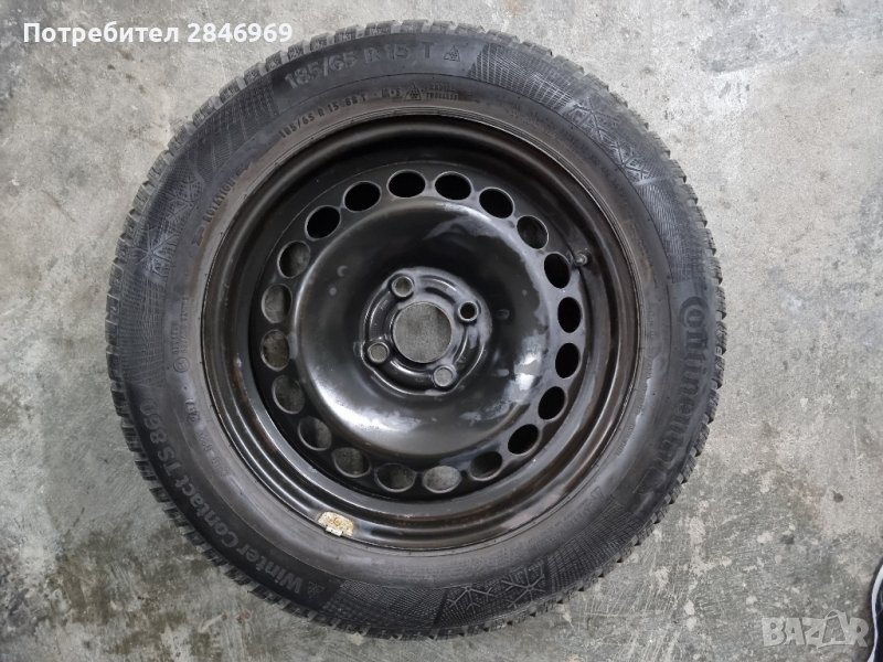 Зимни гуми с джанти и датчик за налягане Opel Corsa 185/65 R15, снимка 1