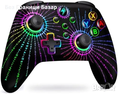 Нов Безжичен Контролер за Switch RGB Светлини Turbo и Вибрация за игри, снимка 1