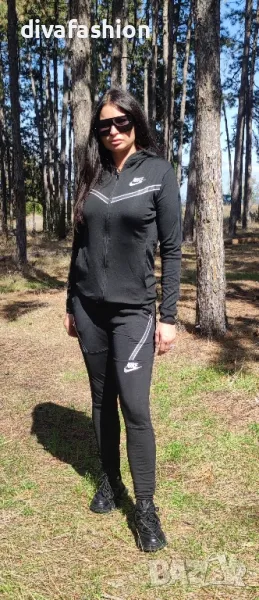 ✅Дамски екип Найк L XL с качулка черен, снимка 1