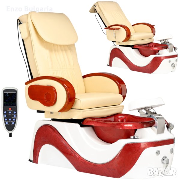 Електрически козметичен стол с масаж на краката и педикюр LZY-9827-CREAM, снимка 1