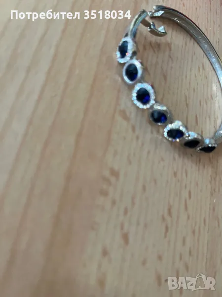 Елегантна с тъмно-сини камъчета гривна, снимка 1