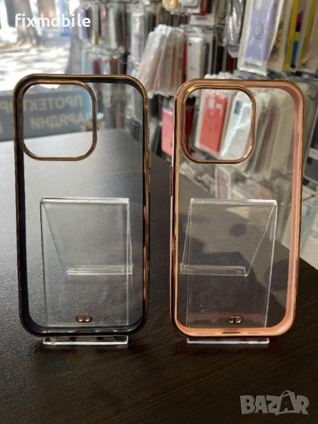 Apple iPhone 14 Pro Прозрачен кейс с кант , снимка 1