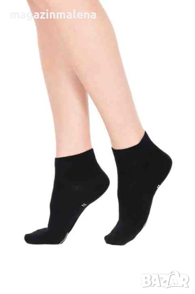 3чифта Pompea 35-38,39-42,43-46 италиански черни къси памучни чорапи спортни къси чорапи Помпеа, снимка 1