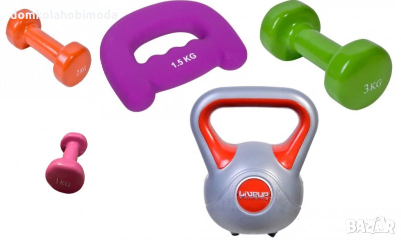 Фитнес гири за упражнения 1,2,2.5,3,6 килограма. винилово покритие, снимка 1