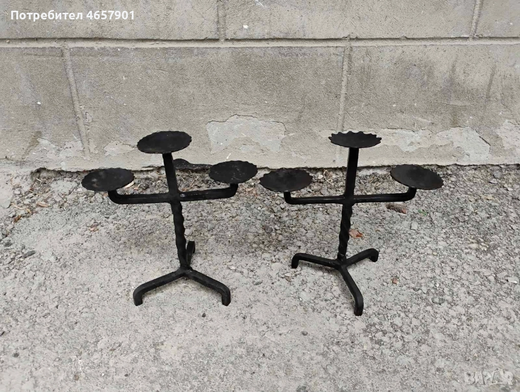 железен свещник, снимка 1