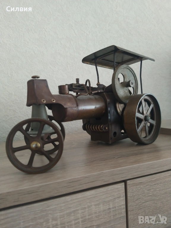 Ретро парен трактор , снимка 1