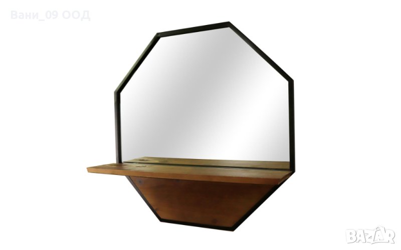 Осмоъгълно огледало в индустриален стил, снимка 1