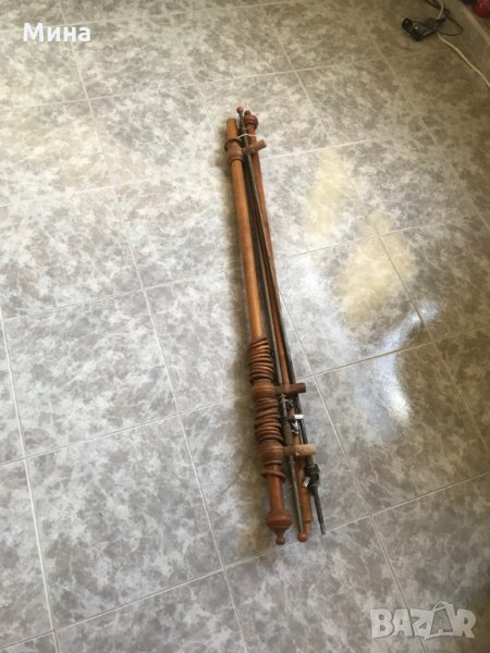 Продавам почти нов двоен корниз от дърво и метал ., снимка 1