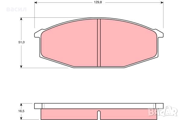 накладки комплект. NISSAN 280 ZX пред 2,8 83-84 / 81-87 2.0-2.3 Urvan WVA 20628	/FDB215, снимка 1