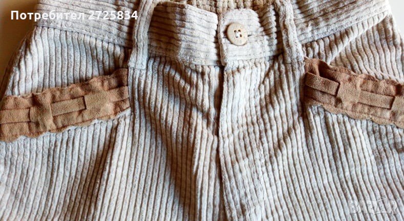 Кадифен панталон Benetton 2 год., снимка 1