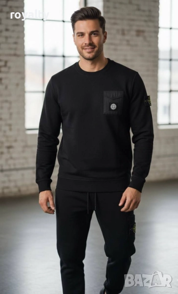 Stone Island Черен Мъжки Екип , снимка 1