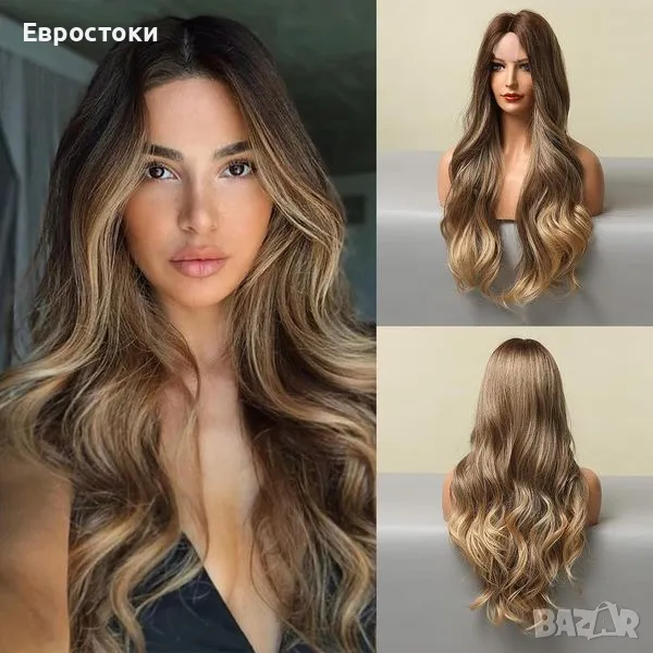 Без фирмена опаковка. Цена: 30 лв. Перука Shining Yourself LC334-1 MO 081912  Омбре дълга къдрава, снимка 1