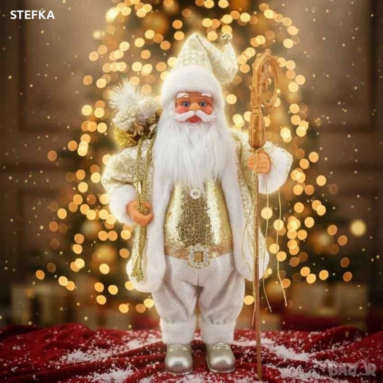 Дядо Коледа златен 90 см, снимка 1
