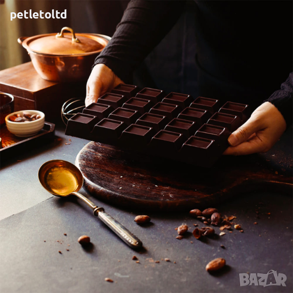 Черен шоколад със Стевия без захар БЛОК 900ГР. Какао 92% Какаови зърна от Еквадор, eритритол, стевия, снимка 1