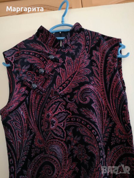 официална дълга тъмночервена рокля, снимка 1