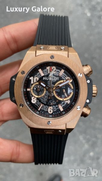 Мъжки часовник Hublot Big Bang Unico King Gold с кварцов механизъм, снимка 1