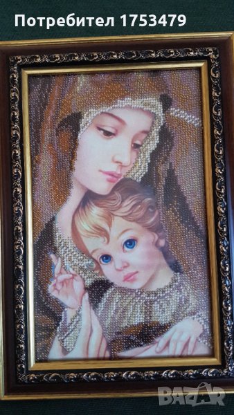 Гоблен Мадона с младенеца, снимка 1