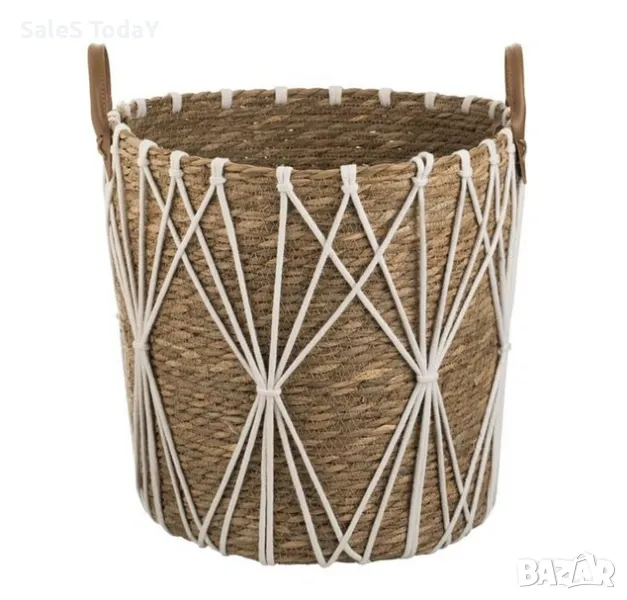 Кош за съхрание, кошница с дръжки, Ø36x35см , снимка 1