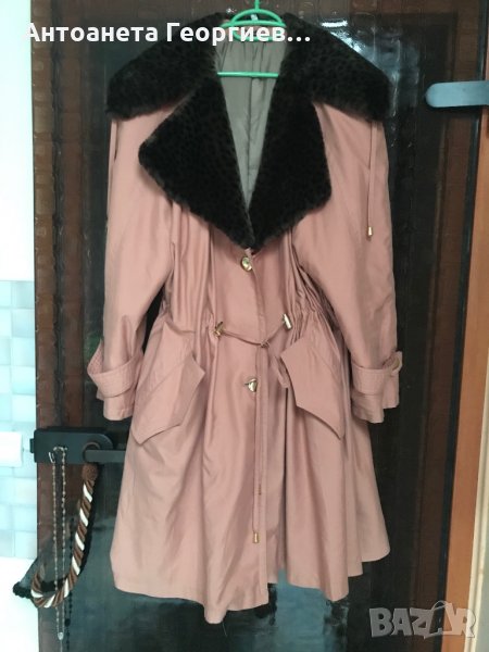 Манто, палто цвят "сьомга" - елегантно и красиво, снимка 1